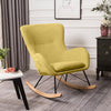 Fabric Padded Rocking Chair Comfy Relaxing Rocker Lounge Armchair Home Furniture