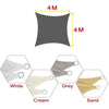 4x4M Outdoor Sun Shade Sail HDPE Patio Sunscreen Awning Canopy 80-85% UV Block