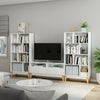 Bookcase 8 Cubes Bookshelf White Storage Shelving Unit Display Cabinet