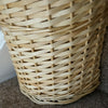 Oval Natural Wicker Stair Basket With Carry Handle Step Tidy/Organiser/Storage