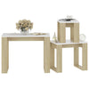 Living Room Modern Nesting Tables 3 pcs Oak and White Chipboard