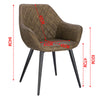 1/2/4 x Kitchen Dining Chair Lounge Living Room Corner Chair with leather Metall