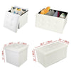 Ottoman Large Storage Box Foot Stools 1&2 Seater Bench Seat White Footstool