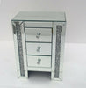 Mirrored Glass Bedside Table Nightstand Storage Cabinet Chest of 2/3 Drawers UK