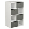 White Cube Kids Storage Unit & Fabric Drawers Childrens Childs Bedroom