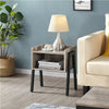 Industrial Side End Table Stackable Bedside Table Storage Nightstand for Bedroom
