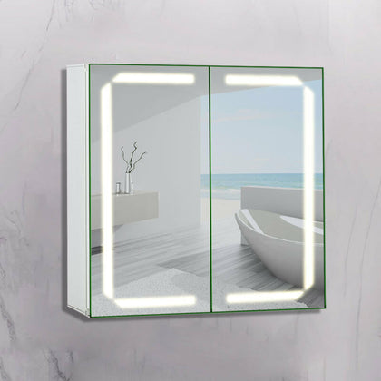 LED Illuminated Bathroom Mirror Cabinet Sensor Demister Shaver Socket Bluetooth
