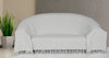 Reversible Soft Check Cotton Large Throw for Settees Sofa Bed,150 x 200cm- Ivory