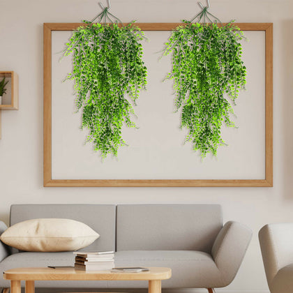 Artificial Hanging Plants Flowers Basket Fake Vine Trailing Indoor House Plants