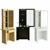 Wood Dressing Table Makeup Dresser Desk W/ Sliding Mirror Storage Shelf Cabinet