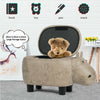 Animal Storage Ottoman Foot Rest Stool Padded Seat Upholstered Ride-on Ottomans