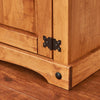 Corona TV Unit 2 Door 1 Shelf Entertainment Media Cabinet Solid Waxed Pine