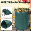 Garden Waste Bag Heavy Duty Round Sack Large Reinforced Bin Waterproof Reusable