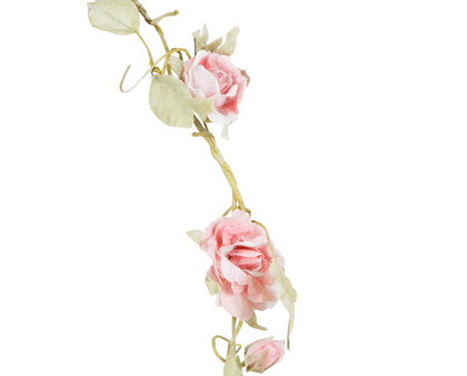 Sass &Belle Rose Garland Light Pink Flower Wedding Vintage Chic Home Decoration