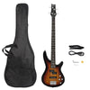 Glarry Electric Bass Guitar 4 String 24Frets Split Single Pickup Full Set Sunset