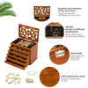 Retro Wooden Jewellery Box Vintage Trinket Chest Large Storage Drawers Cabinet