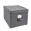 3 x FOLDABLE FABRIC STORAGE BOXES WITH LIDS COLLAPSIBLE STORAGE CUBES ORGANIZER