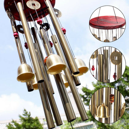 Large Wind Copper Bells Chimes Garden Yard Outdoor Home Decor Tubes Ornament UK