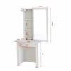 White Dressing Makeup Table Sliding Mirror Drawer Shelves Bedroom Furniture Unit