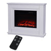 30inch Electric Fireplace Fire Suite Wooden White Surround LED Flame Room Heater