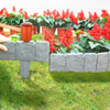 10pcs Grey Cobbled Stone Effect Plastic Garden Lawn Edging Plant Border 2.5m UK