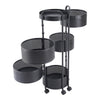 6 Tier Kitchen Rotating Storage Trolley Cart Utility Vegetable Mobile Shelf Rack