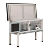 Elevated Indoor Outdoor Wooden Rabbit Hutch Hinged Asphalt Roof Removable Tray