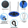 100cm Giant Nest Web Rope Hanging Tree Swing Seat Climbing Frame Round Backyard