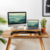 Bamboo Gas Assisted Sit Stand Rising Workstation Office Computer Desk