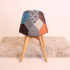 Tulip Patchwork Fabric Lounge Dining Chair Seat Vintage Retro Home Furniture