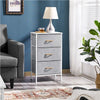 Chest of Drawers Fabric Vertical Dresser with 3 Drawers, Bedroom Storage Units