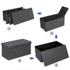 Folding Storage Ottoman Flipping Lid Bench Footrest Seat Shoe Footstool Toy Box