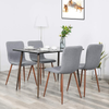 4x Parsons Chair Dining Chairs Side Chair Metal Leg Kitchen Dining Room Office