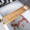 Bamboo Wood Bath Tub Rack Bathroom Shelf Tidy Tray Storage Caddy Organiser Wood
