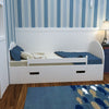 Children Bed Bedstead Pine Wood Slat Toddler Kid Bed Frame With Storage Drawer