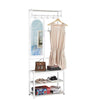 180cm Hat & Coat Stand Wooden Bench Clothes Shoe Rack Hanger Shelf With Mirror