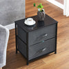 Fabric Chest of Drawers Bedside Cabinet Table Storage Unit Dark Grey Bedroom BN