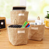 Retro Jute Cotton Lining Sundries Basket Mini Desktop Storage Bags Hanging Bag