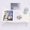 Folding Laptop Bed Tray Table Portable Lap Desk Notebook Breakfast Cup Slot UK