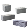 Ottoman Storage Box Large Folding Seat Bedroom Living Room Grey Black Beige
