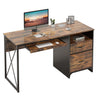 140cm Computer Desk with Keyboard Tray Drawers Laptop Home Office Writing Table