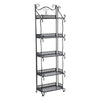 5 Tier High Kitchen Bathroom Bookshelf Storage Unit Shelf Organiser Plant Stand