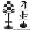 2* Black & White Bar Stools Height Adjustable Gas Lift Swivel Kitchen Breakfast