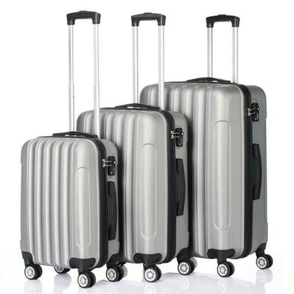 3pcs Travel Suitcase Rolling Luggage Trolley Case 3 in 1 20 24 28 in Lightweight