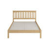 DUNKELD SOLID WOODEN OAK BED FRAME LOW FOOTBOARD SHAKER STYLE - DOUBLE/KING SIZE