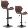 2 Bar Stools Adjustable Breakfast Kitchen Stools PU Leather Swivel Gas Lift
