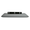 1 Tier Black Glass Floating Wall Mount Shelf DVD Player Sky Box Game Console