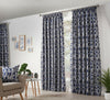 SKANDI Geometric Jacquard Weave Lined 3" Tape Top Pencil Pleat Curtains Pair