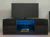 Modern TV Unit Cabinet Stand Sideboard Matt Body & High Gloss Doors LED Light UK