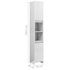 High Gloss Bathroom Tallboy Cabinet Modern Cupboard Storage Shelf Furniture Unit